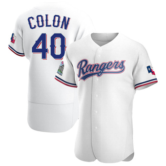 Men's Bartolo Colon Texas White Authentic Home Baseball Jersey (Unsigned No Brands/Logos)