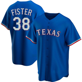 Men's Doug Fister Texas Royal Replica Alternate Baseball Jersey (Unsigned No Brands/Logos)