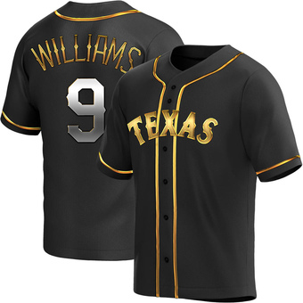 Men's Ted Williams Texas Black Golden Replica Alternate Baseball Jersey (Unsigned No Brands/Logos)
