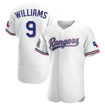 Men's Ted Williams Texas White Authentic Home Baseball Jersey (Unsigned No Brands/Logos)