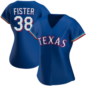Women's Doug Fister Texas Royal Replica Alternate Baseball Jersey (Unsigned No Brands/Logos)